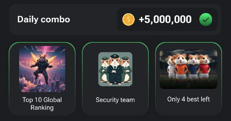 Hamster Kombat, 8 Temmuz günlük kombo kartları belli oldu