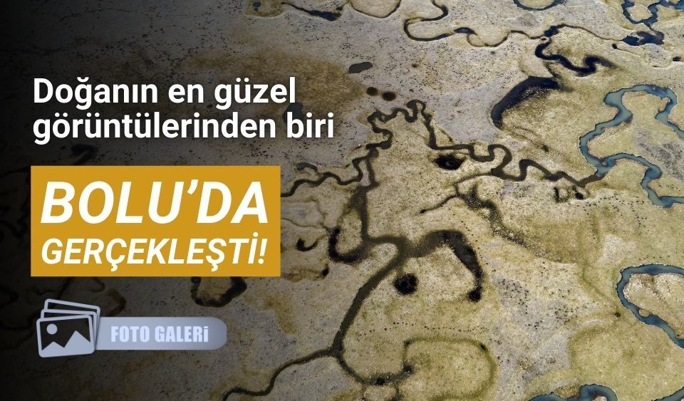 Bolu'nun yüksek yaylasında eriyen karlar, menderesler oluşturdu