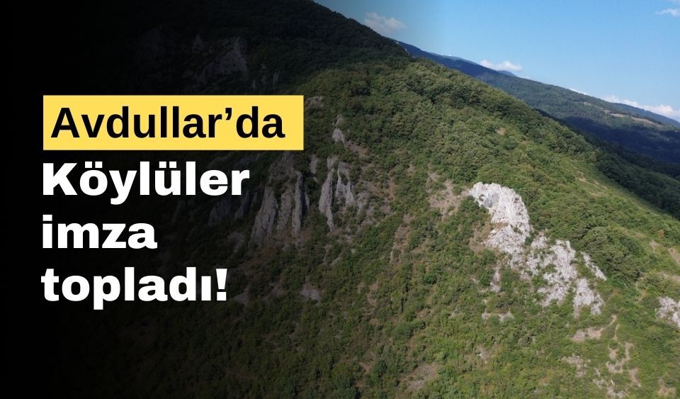 Avdullar kalker ocağının iptali için, köylüler imza topladı