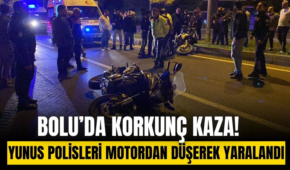 Bolu’da sulama fıskiyeleri yunus ekiplerini yolda düşürdü: 4 Polis yaralandı