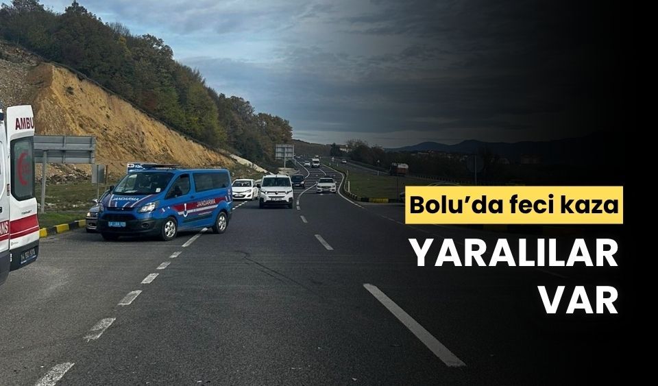 Bolu D-100'de iki araç çarpıştı: 5 yaralı