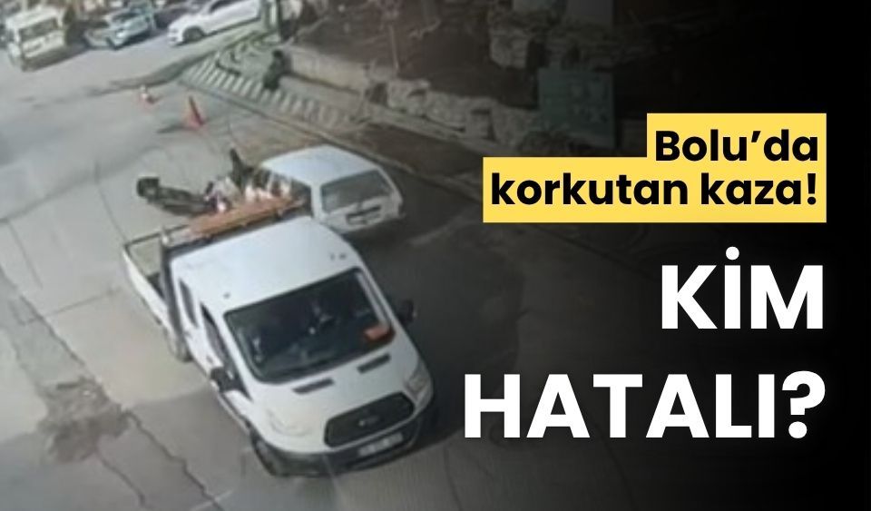 Bolu’da korkutan kaza, kameraya yansıdı