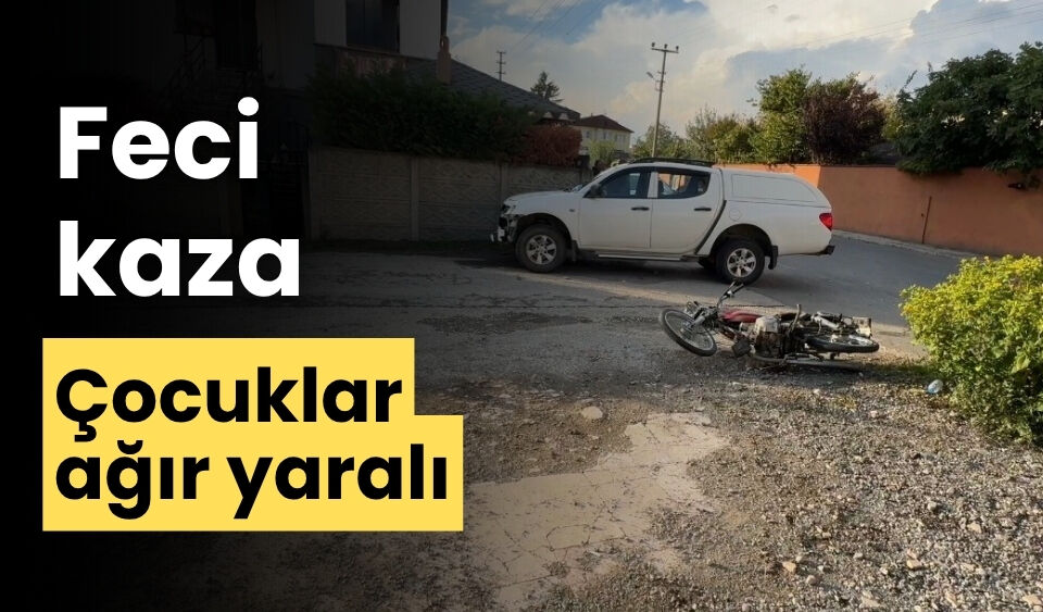 Feci kaza çocuklar ağır yaralı