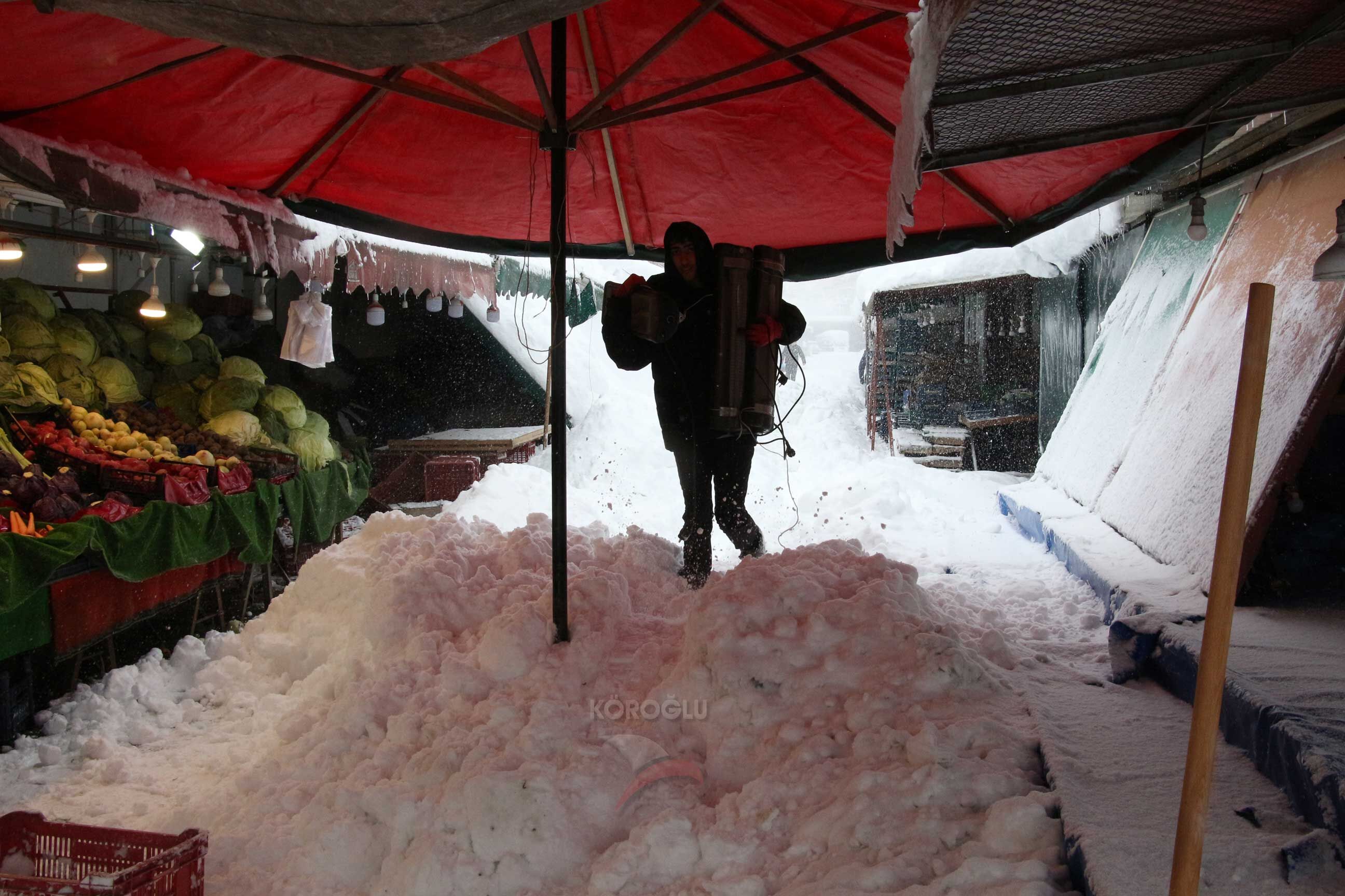 Bolu Pazarı Kar Nedeniyle Boş Kaldı (2)