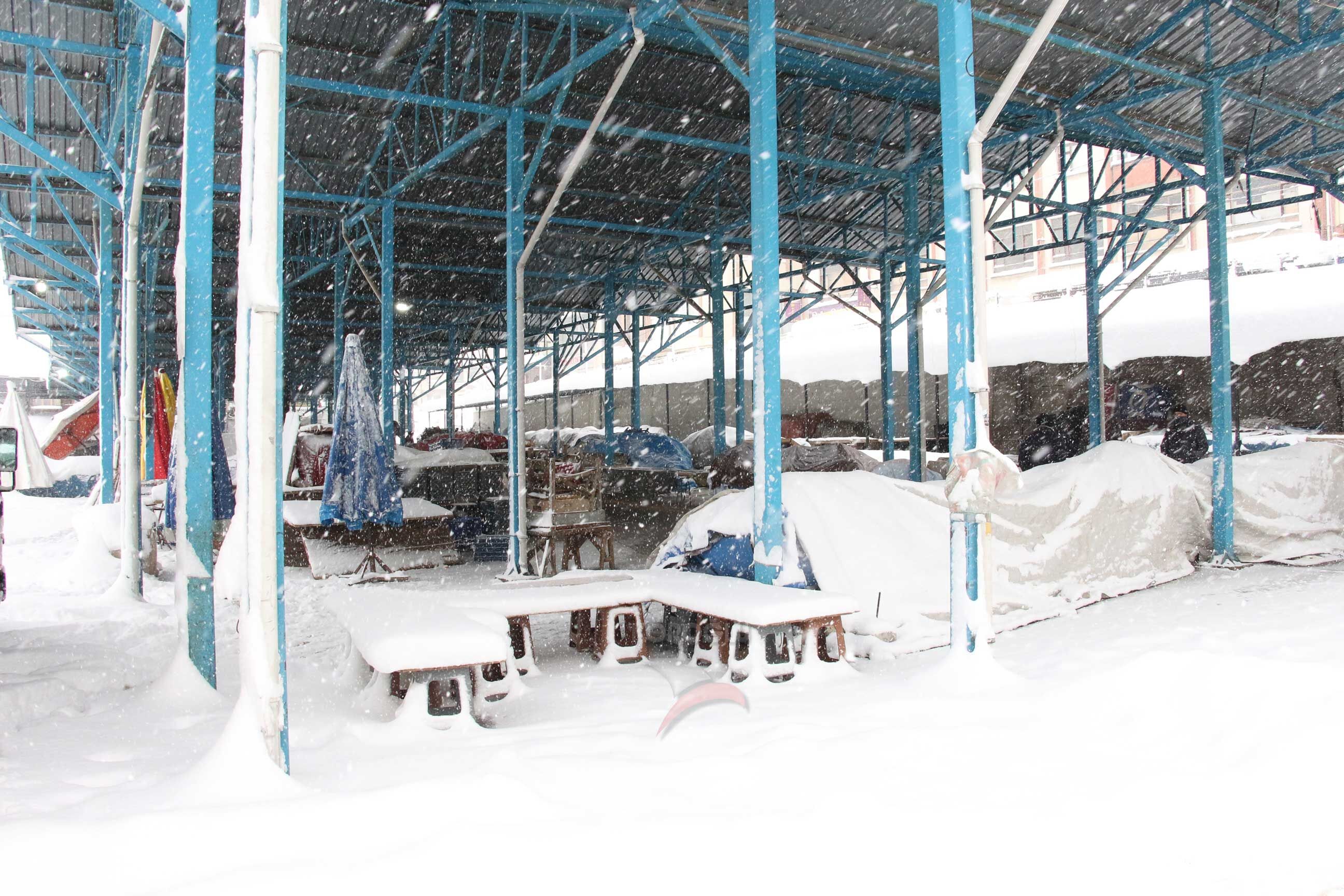 Bolu Pazarı Kar Nedeniyle Boş Kaldı (7)