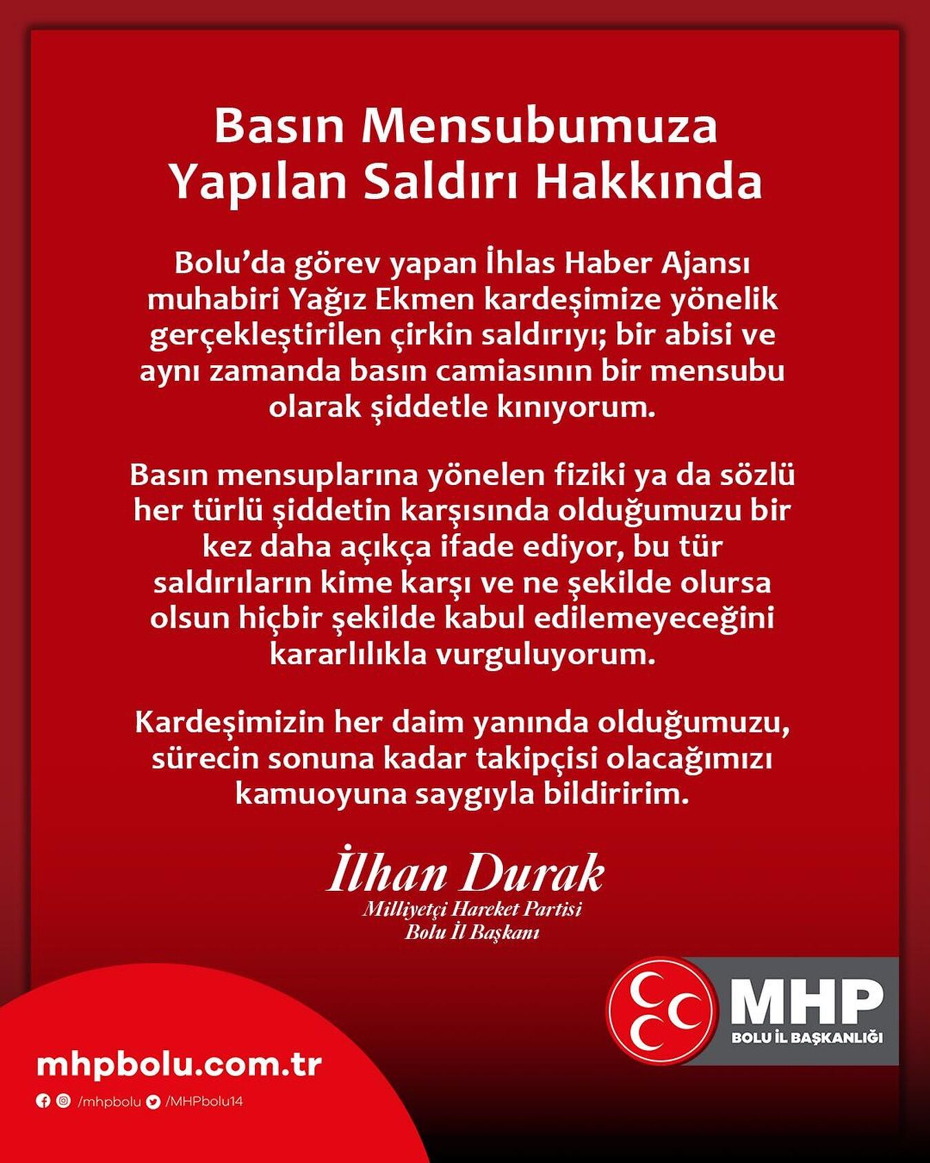 Mhp Kınama