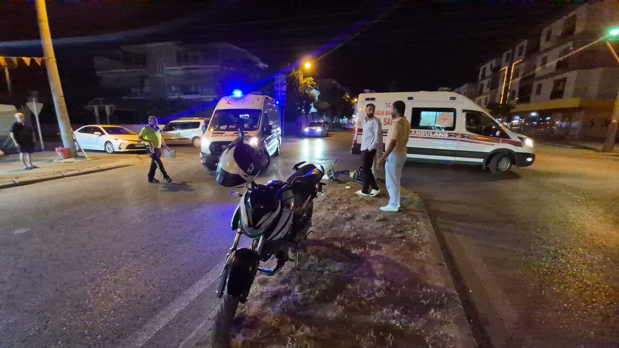 Bisiklet ile motosiklet çarpıştı: 2 kişi yaralandı