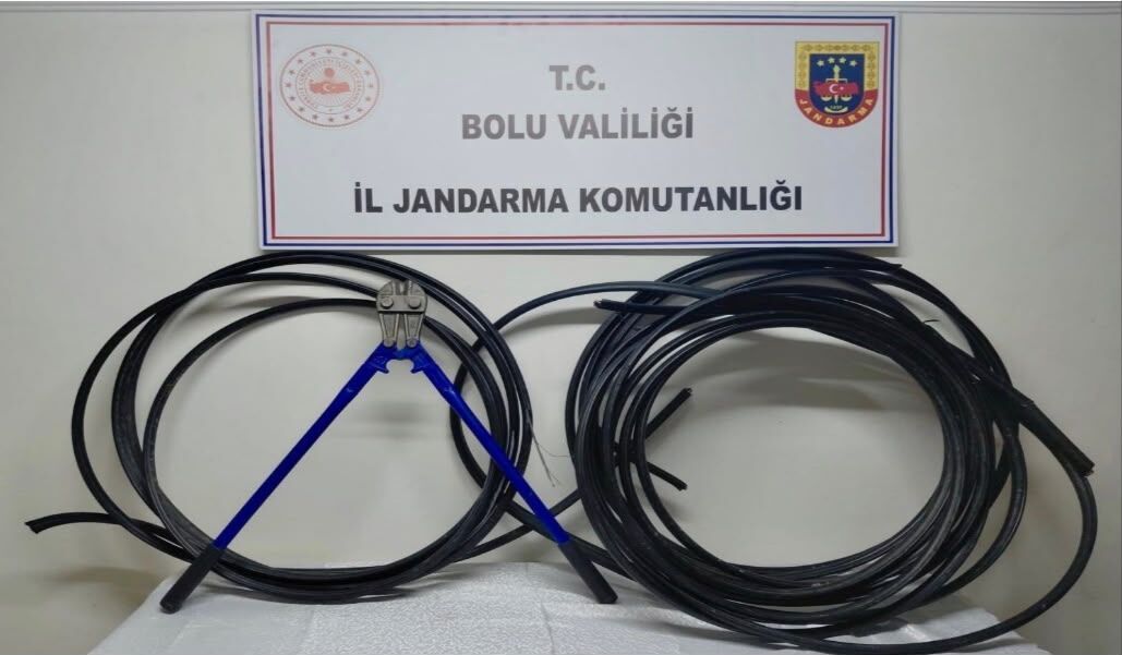 Bolu’da kablo hırsızı JASAT’tan kaçamadı: 1 tutuklama
