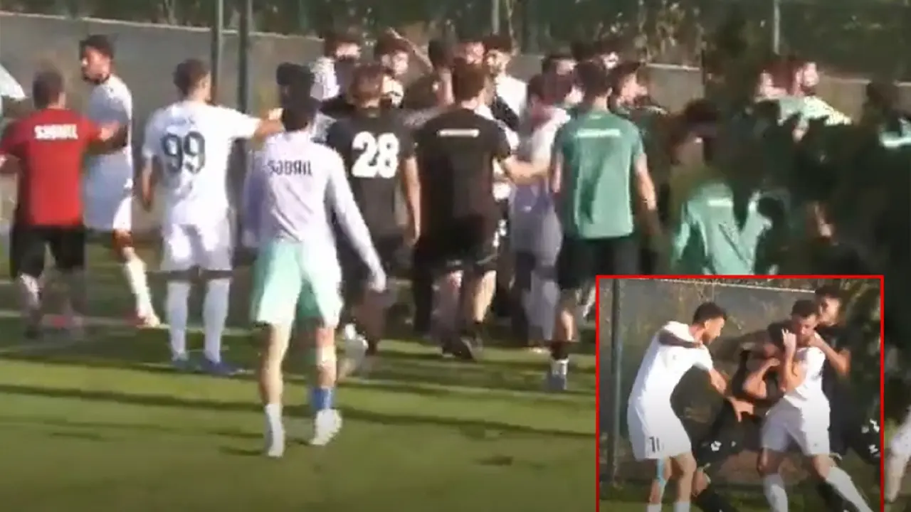 Futbol sahası boks ringine döndü