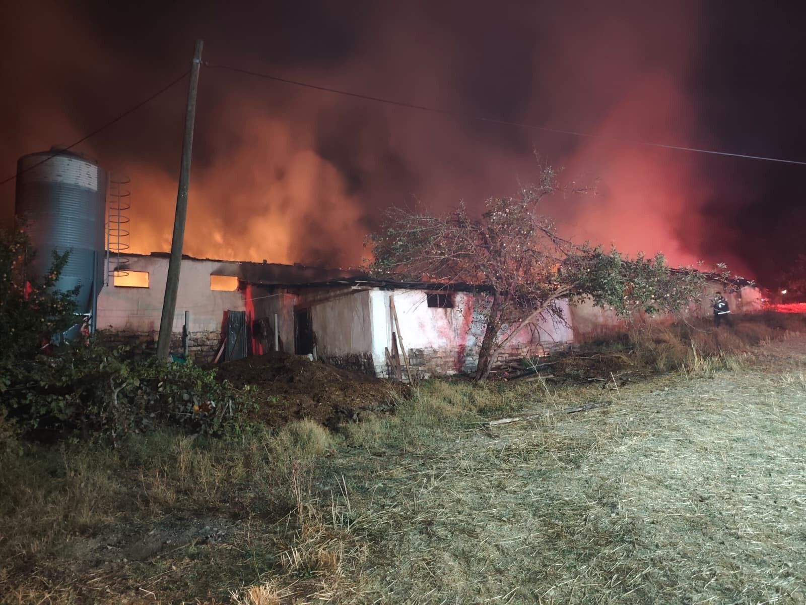 Saman Dolu Kümes Alev Alev Yandı (3)