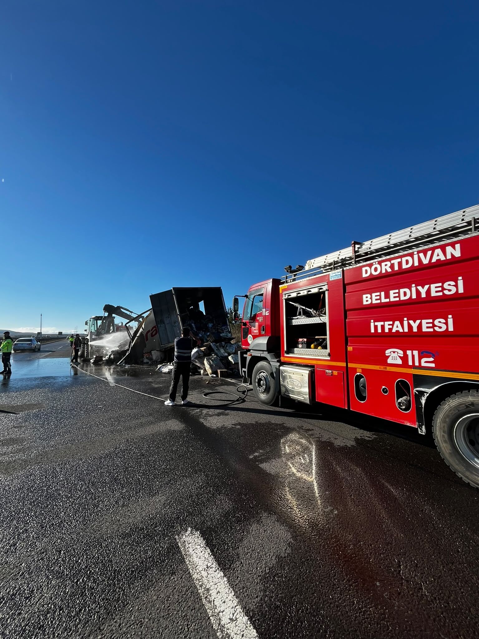 Bolu Tır Yangını (2)
