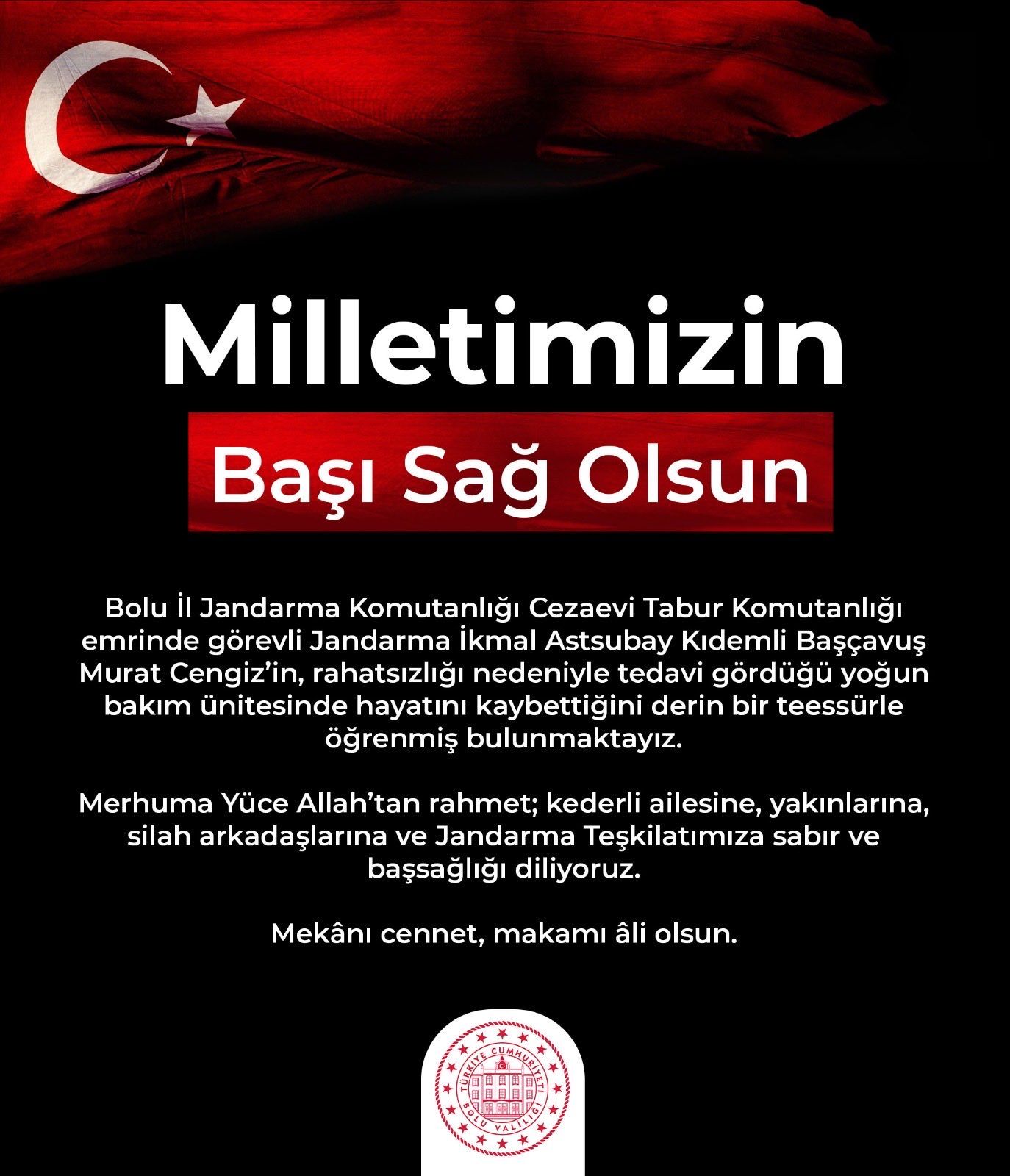 Türk Jandarmasının Acı Kaybı! Kıdemli Başçavuş Yaşamını Yitirdi-1