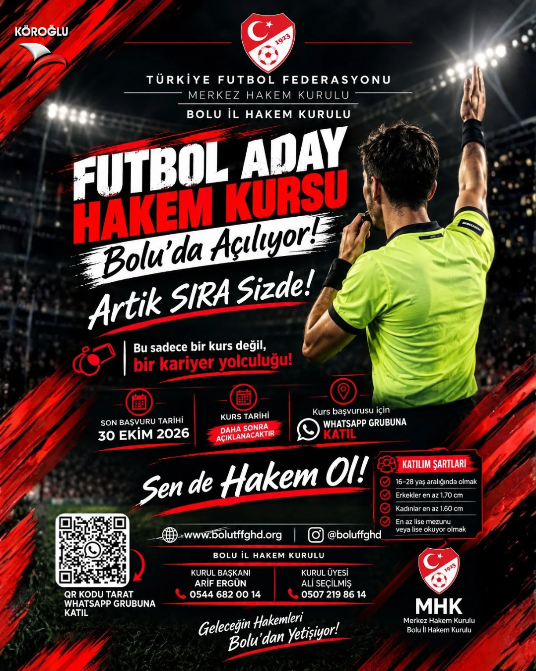 Ücretsiz Futbol Aday Hakem Kursu Açılıyor2